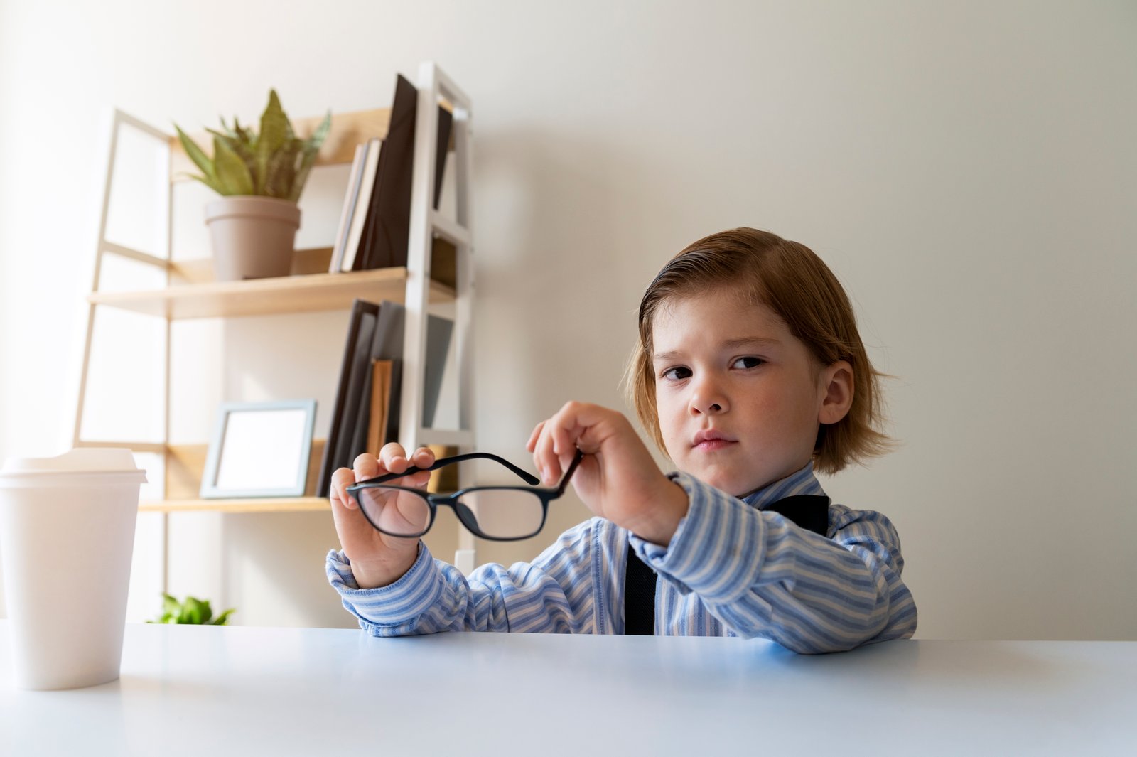 Child undergoing an eye test at a trusted eye clinic in Noida for progressive myopia detection
